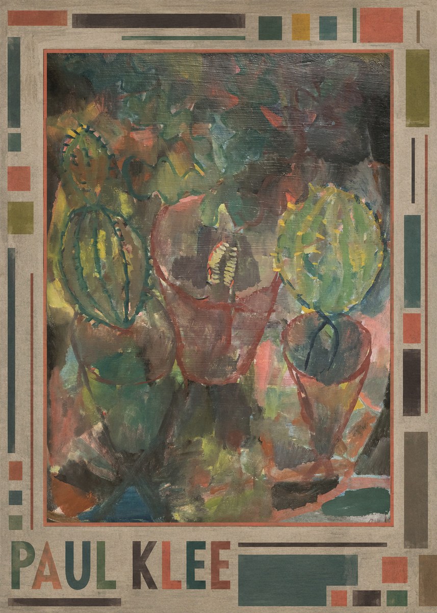Paul Klee Three Potted Plants No2 - Plakat