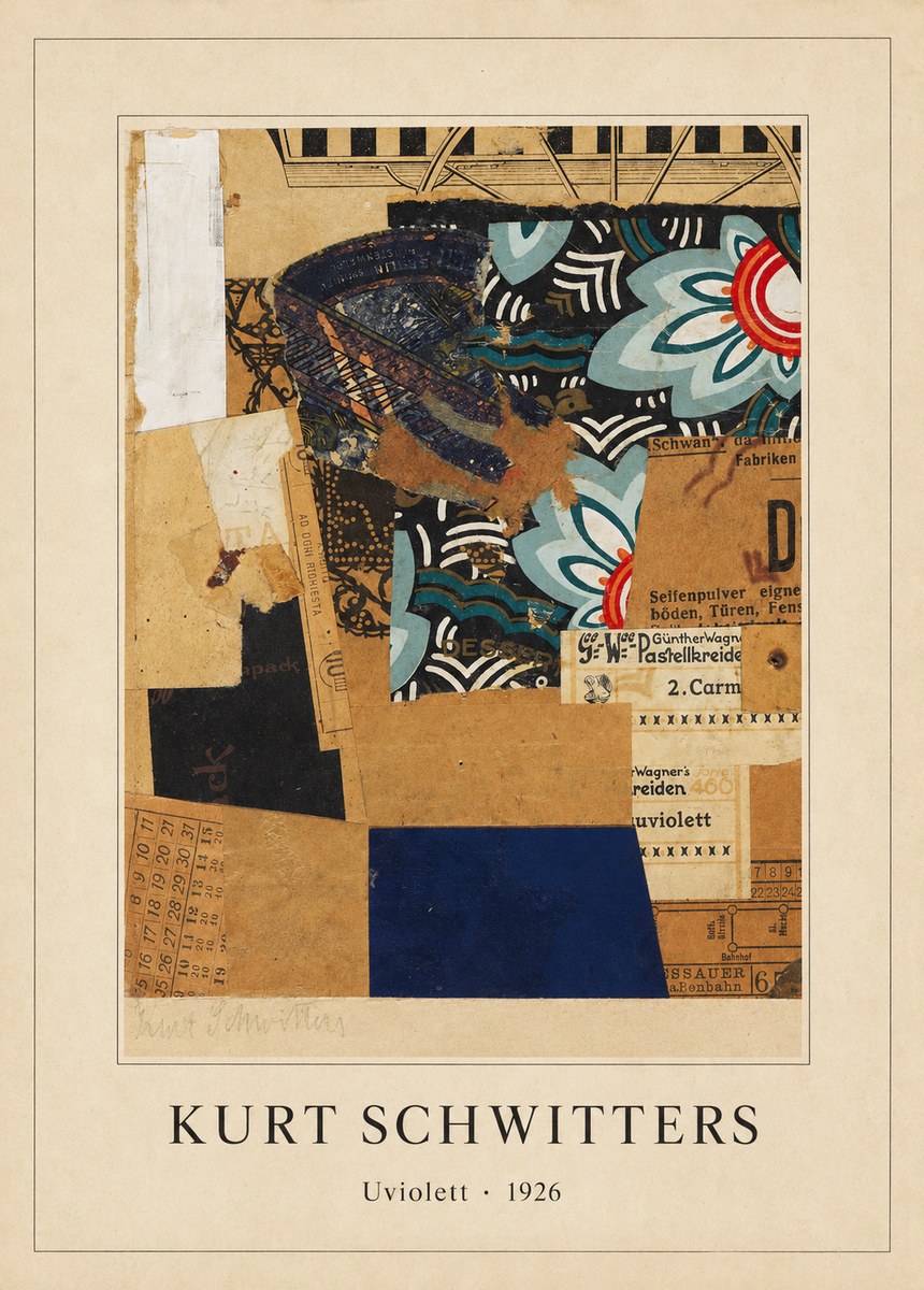 Kurt Schwitters Uviolett No4 - Plakat