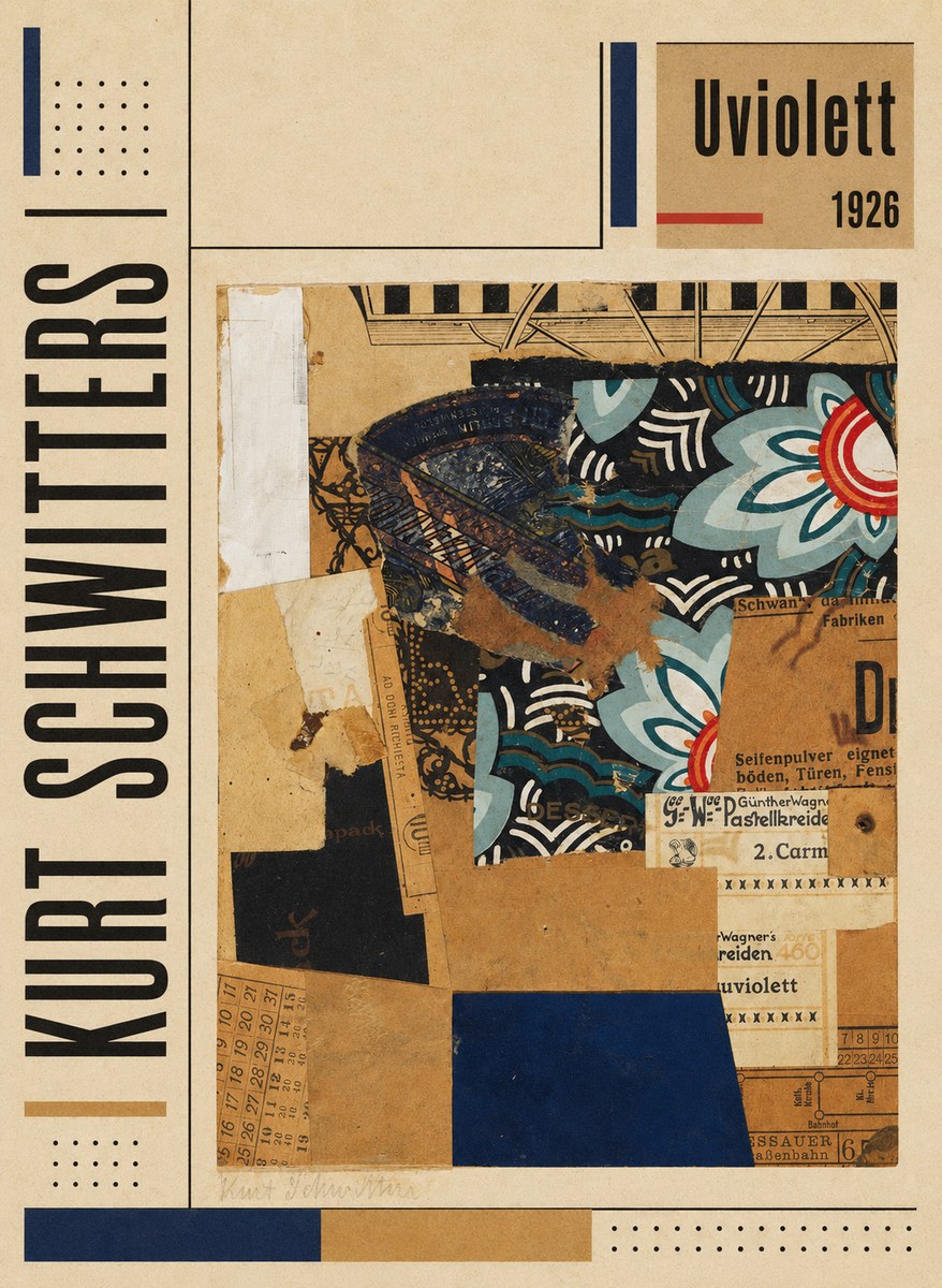 Kurt Schwitters Uviolett No6 - Plakat