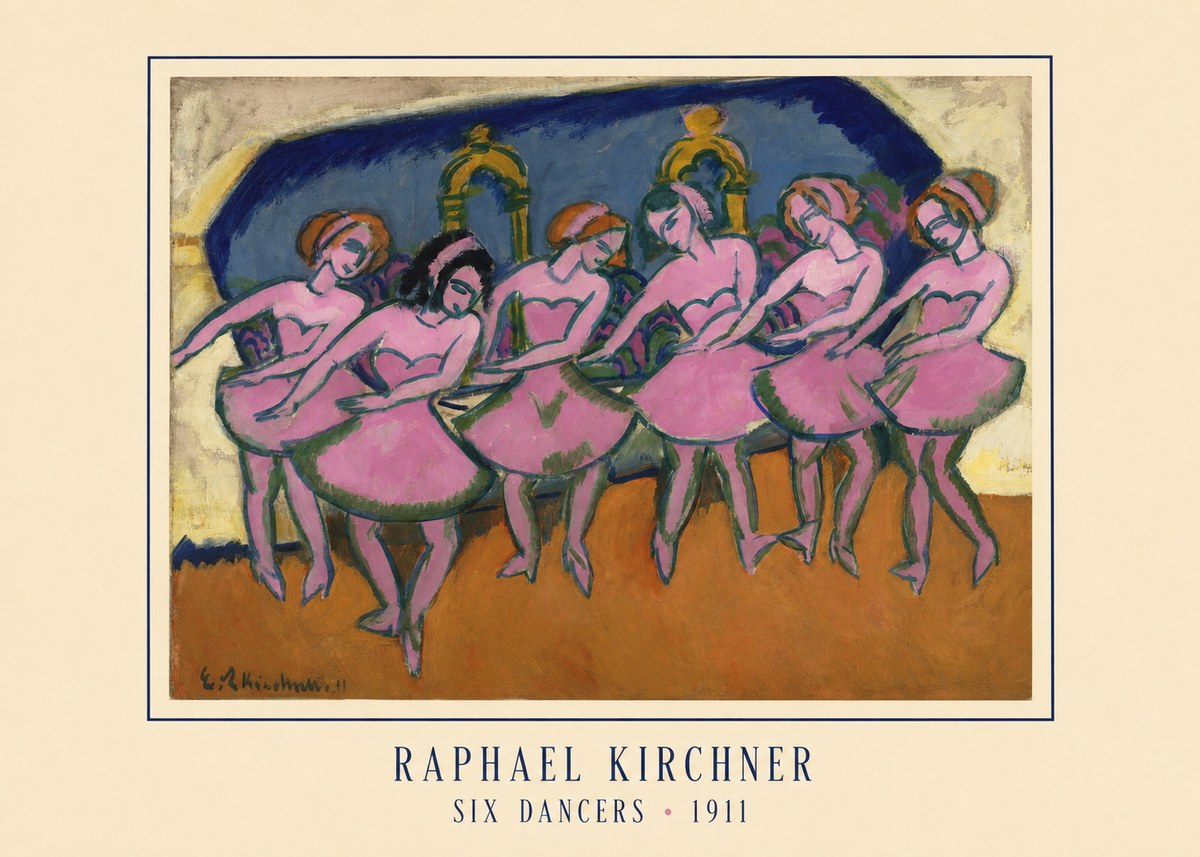 Raphael Kirchner Six Dancers No4 - Plakat
