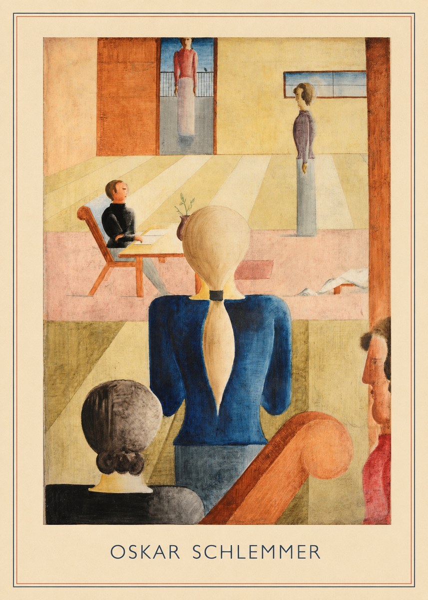 Oskar Schlemmer Composition with Figures No4 - Plakat
