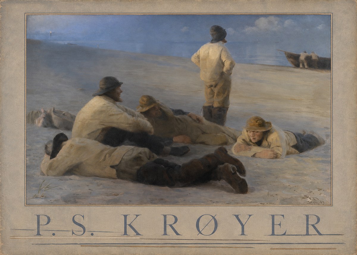 P.S. Krøyer Fishermen on Skagen Beach No4 - Plakat