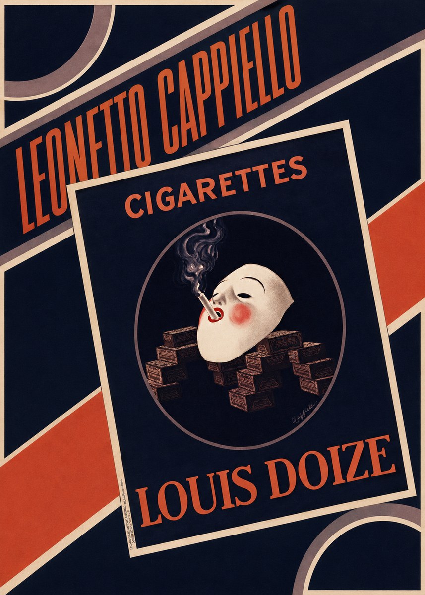 Leonetto Cappiello Cigarettes Louis Doize No4 - Plakat