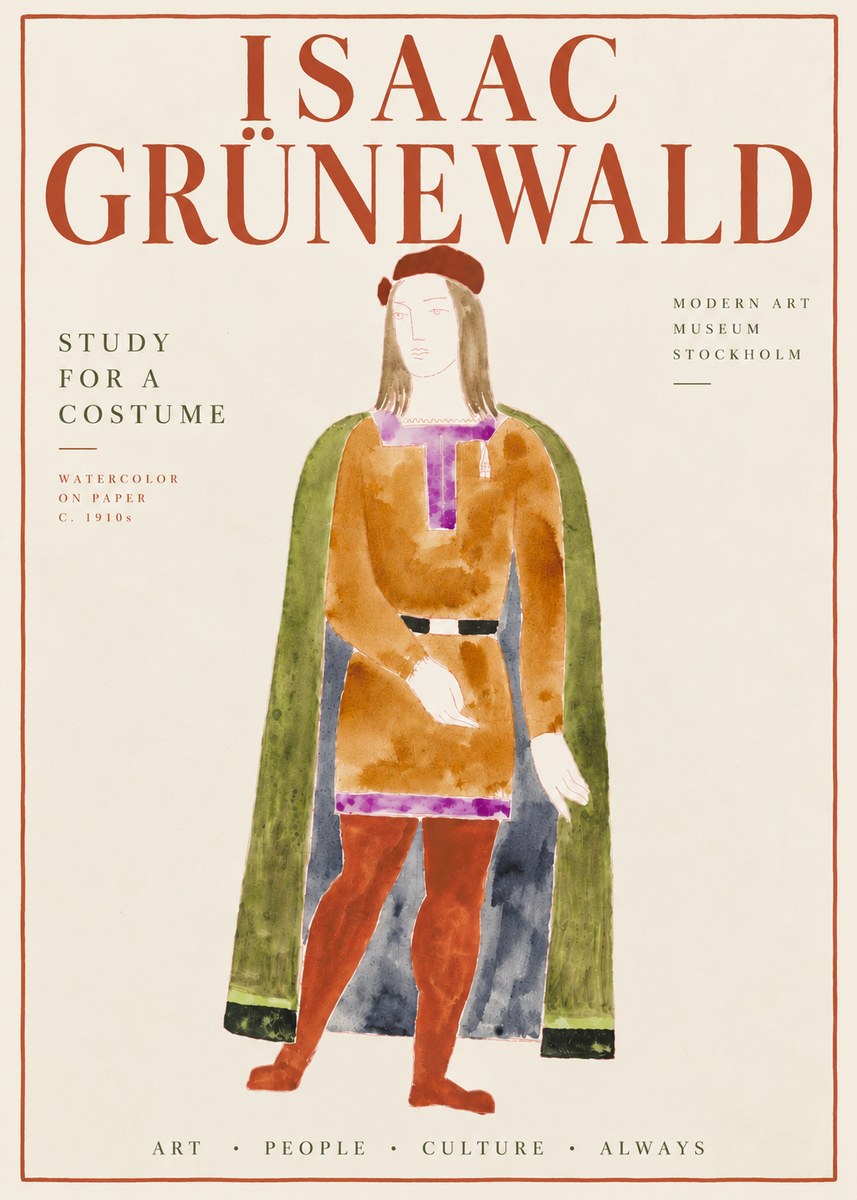 Isaac Grünewald Study for a Costume Design No6 - Plakat