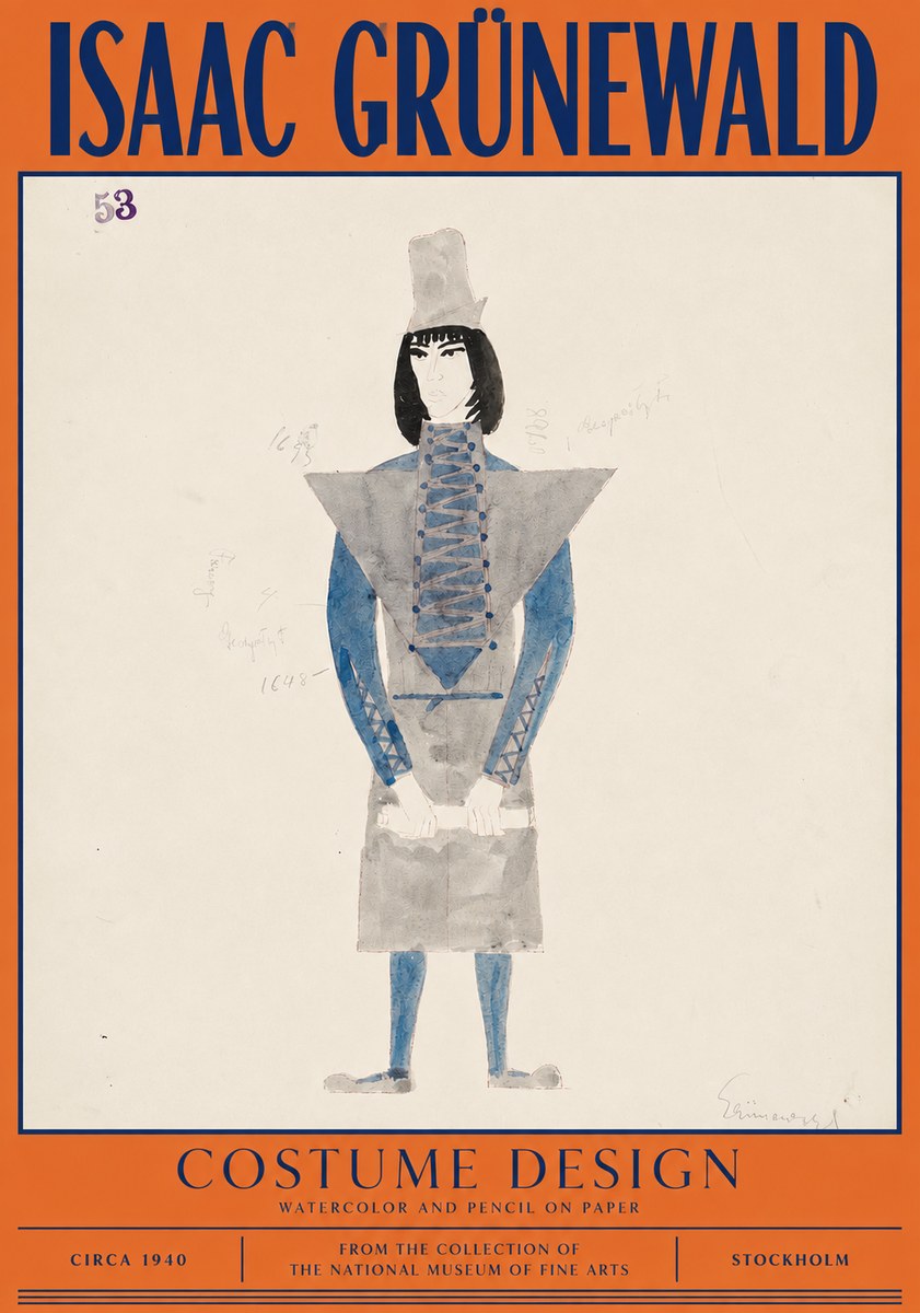 Isaac Grünewald Costume Design X No2 - Plakat