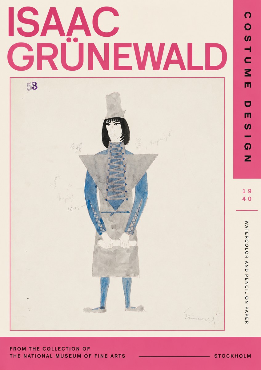 Isaac Grünewald Costume Design X No3 - Plakat