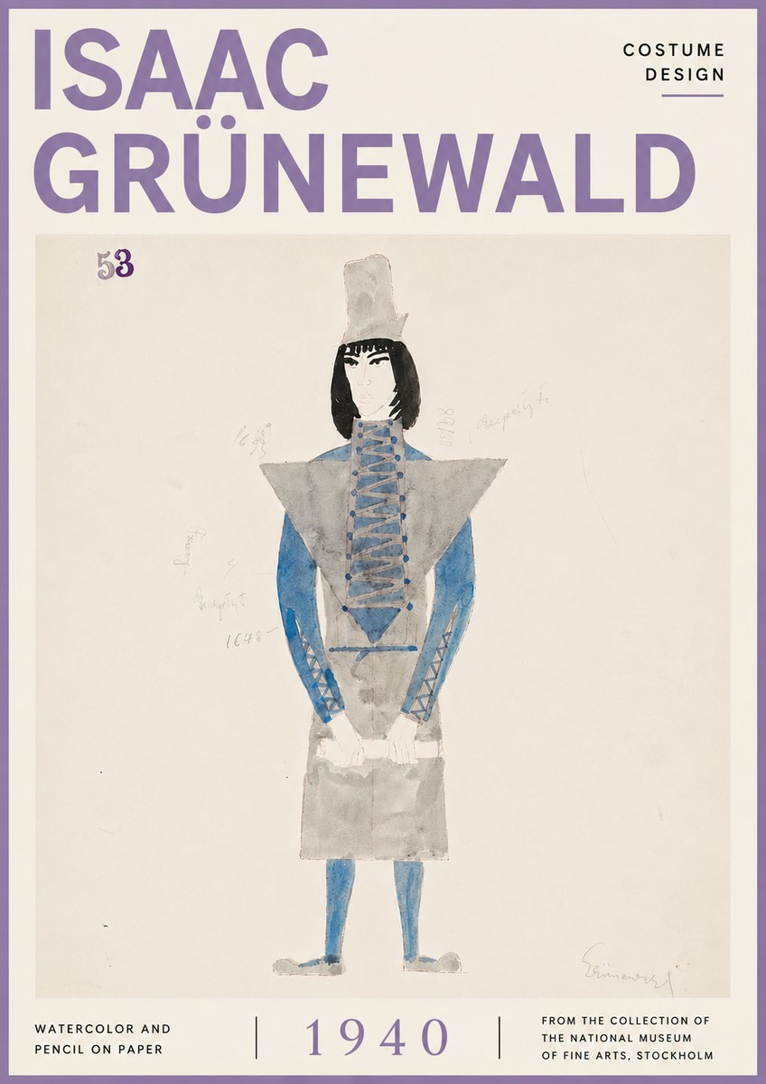 Isaac Grünewald Costume Design X No6 - Plakat