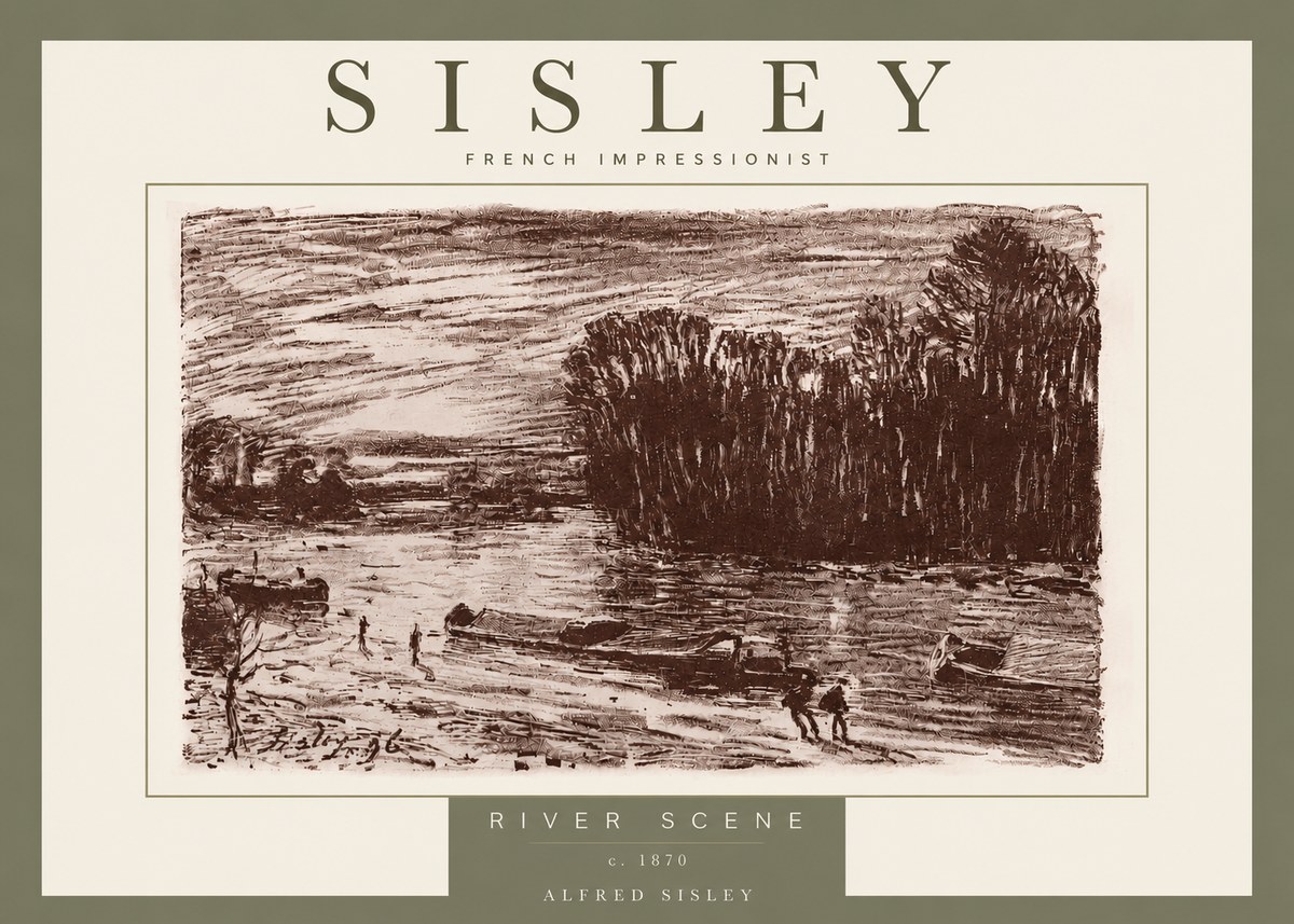 Sisley River Scene No6 - Plakat