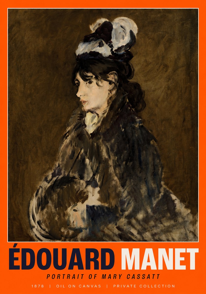 Édouard Manet Young Woman in a Hat V No3 - Plakat