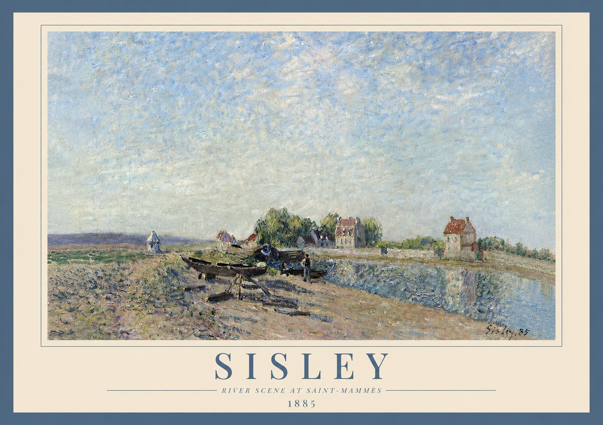 Sisley River Scene at Saint-mammès No3 - Plakat
