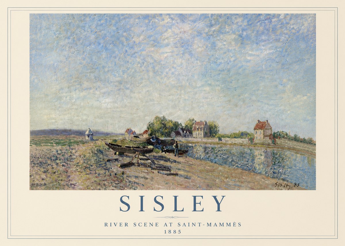 Sisley River Scene at Saint-mammès No5 - Plakat