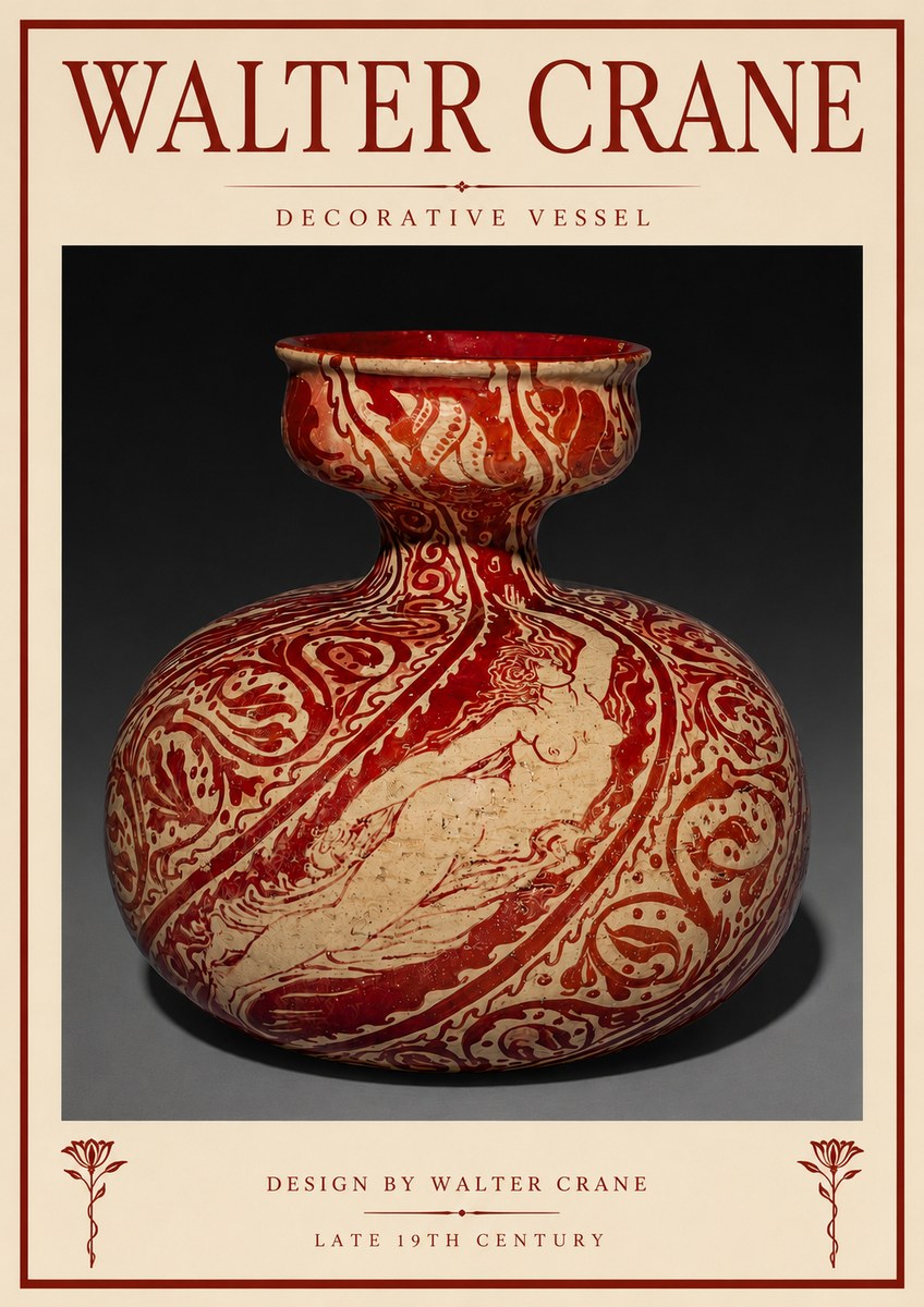 Walter Crane Decorative Vessel No3 - Plakat
