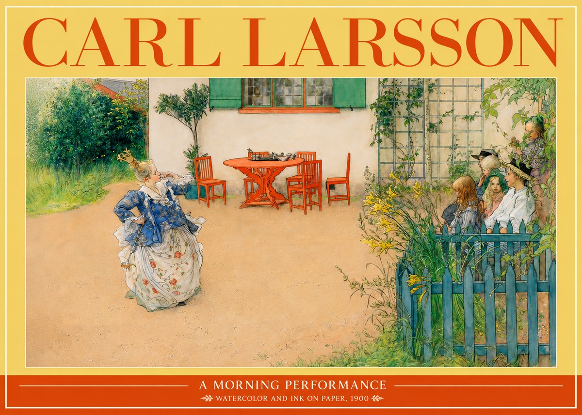 Carl Larsson A Morning Performance No2 - Plakat