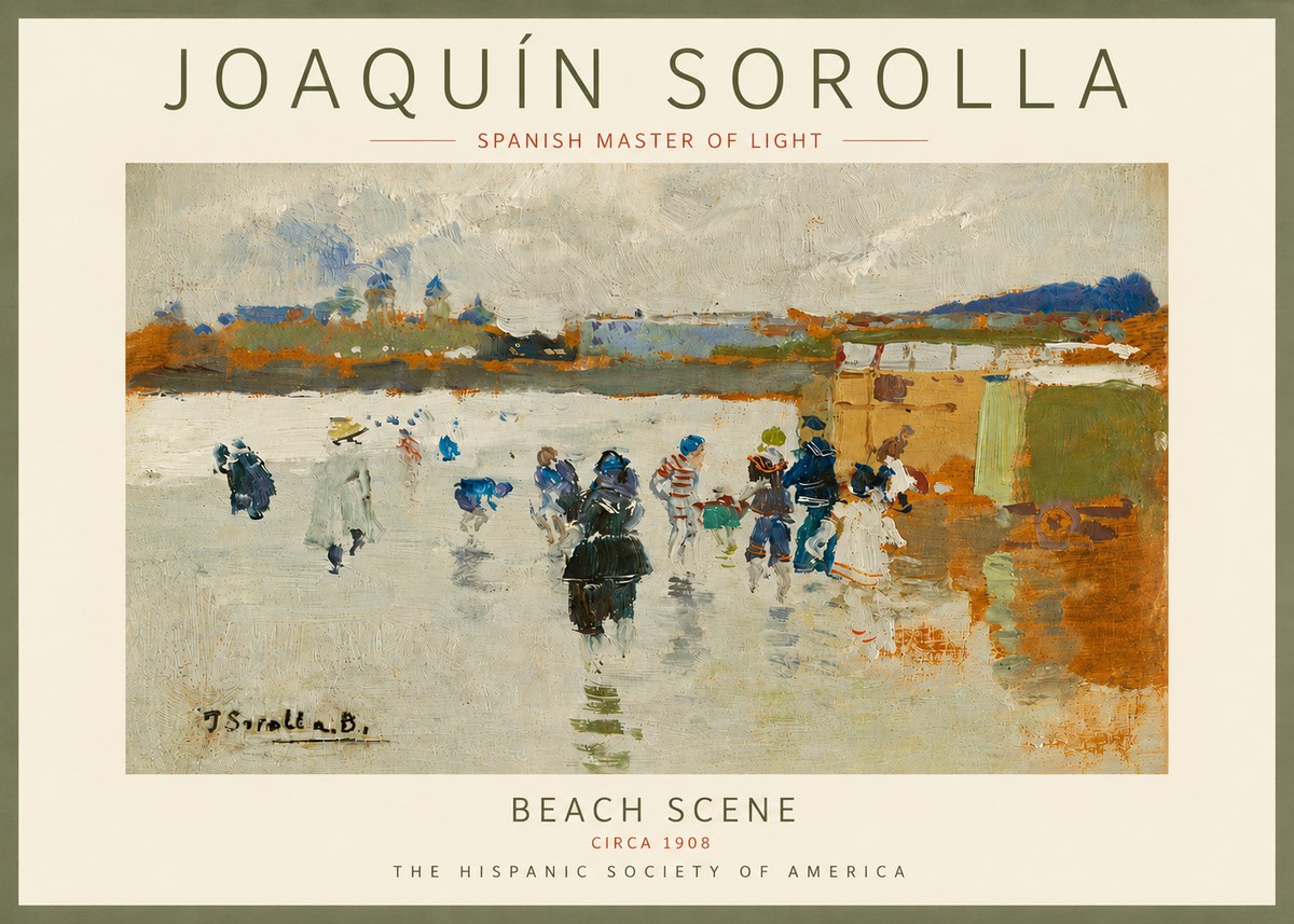 Sorolla Beach Scene No6 - Plakat