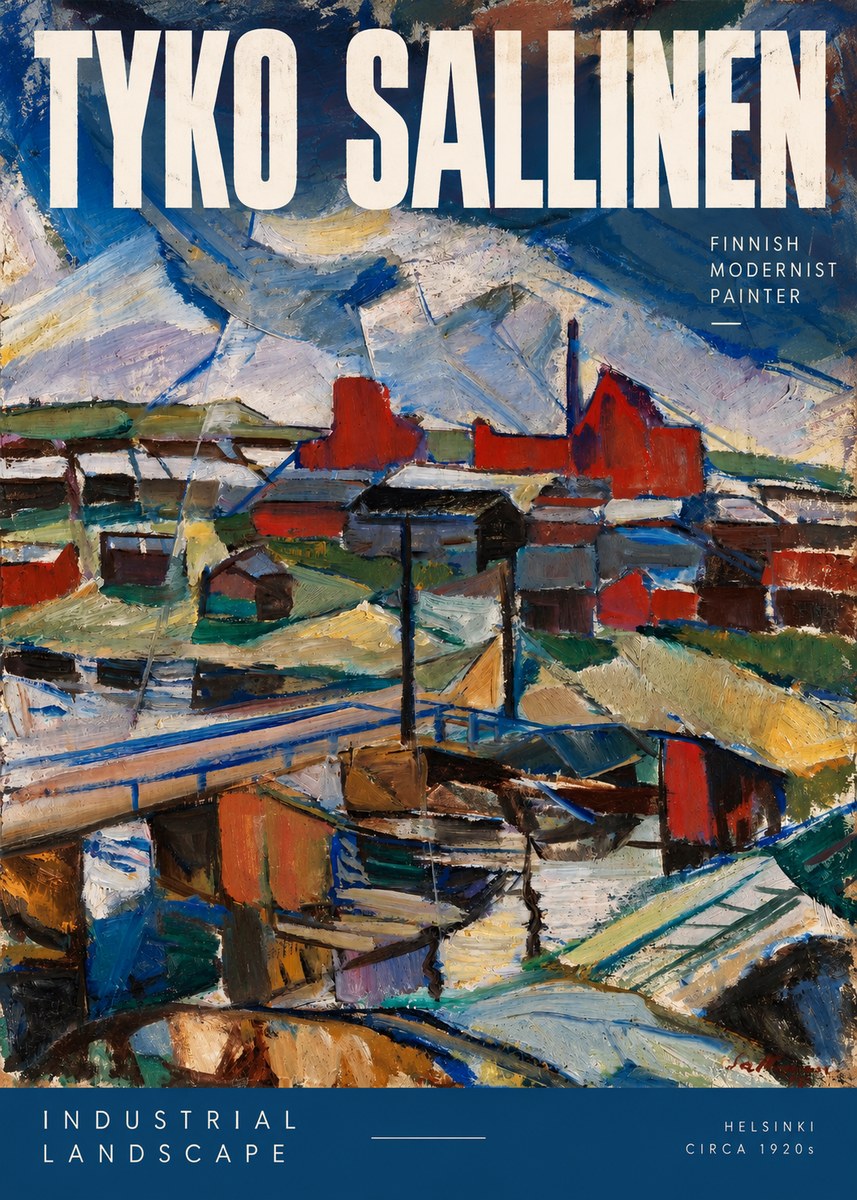Tyko Sallinen Industrial Landscape No2 - Plakat