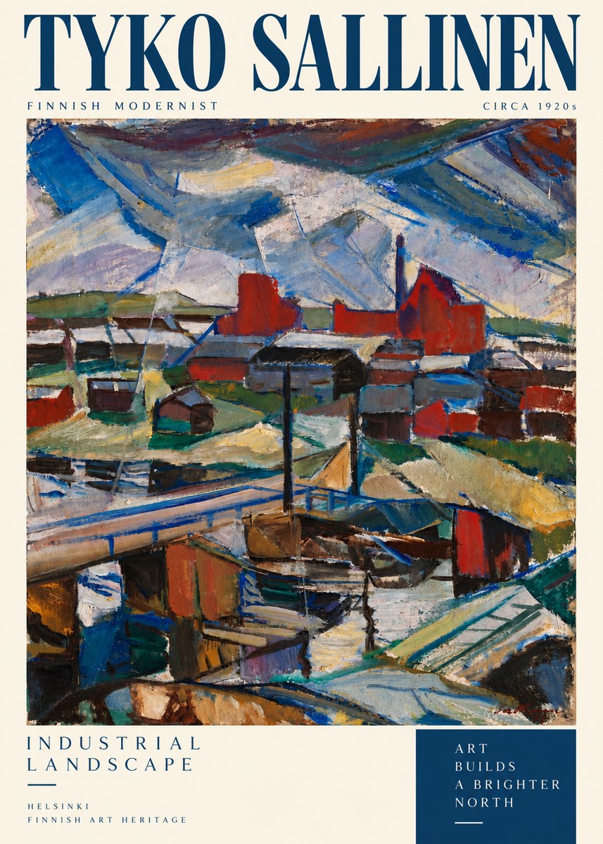 Tyko Sallinen Industrial Landscape No4 - Plakat