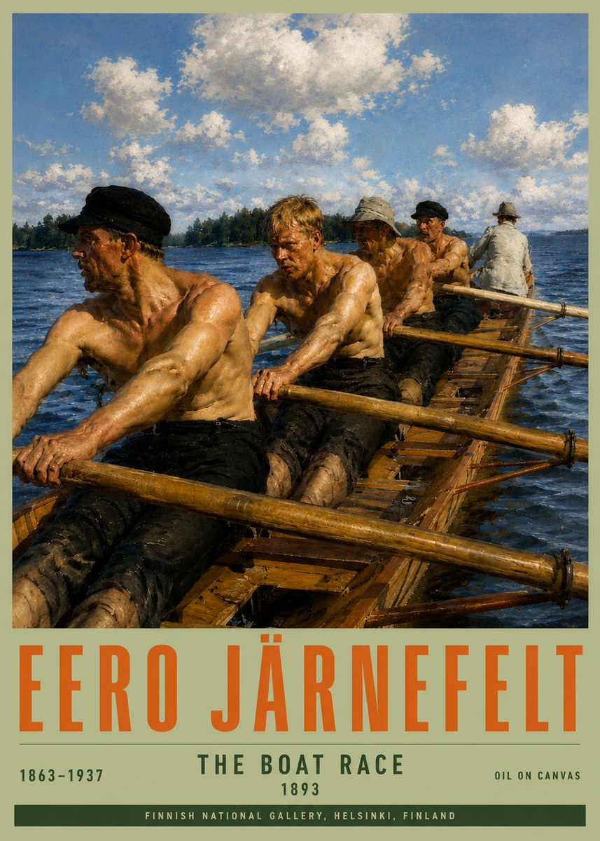 Eero Järnefelt The Boat Race No4 - Plakat