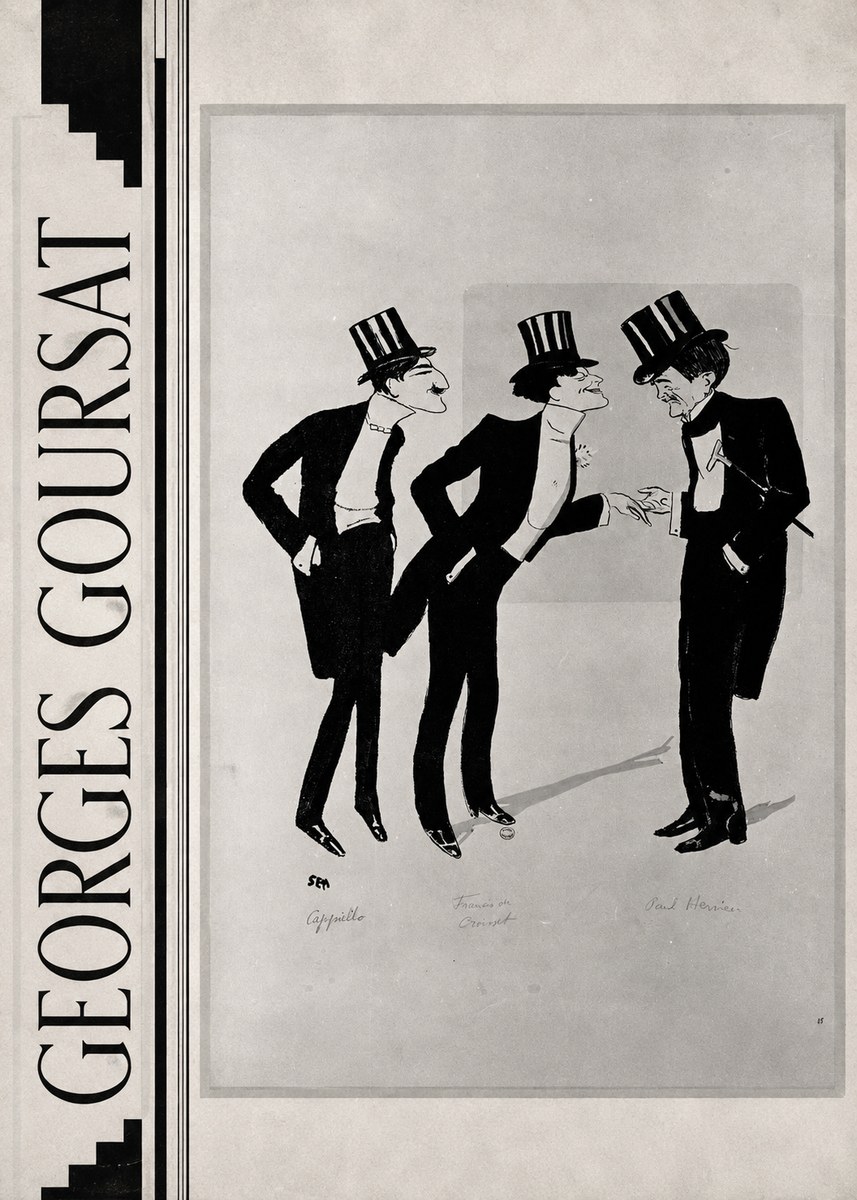 Georges Goursat Capiello, Francis De Croisset, Paul Hervieu No2 - Plakat