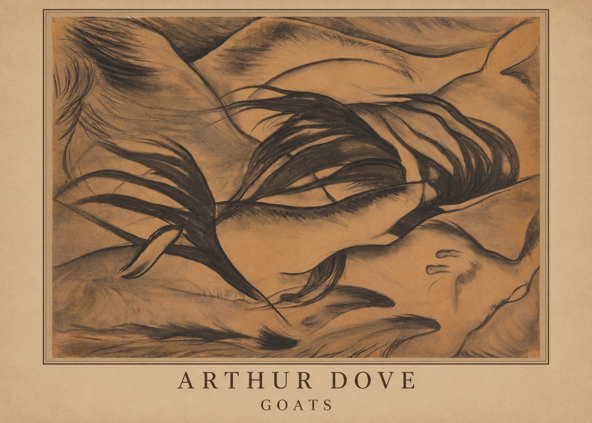 Arthur Dove Goats No3 - Plakat