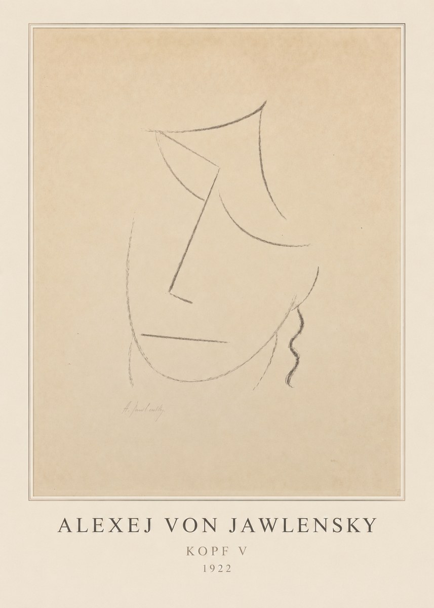 Alexej von Jawlensky Kopf V No3 - Plakat