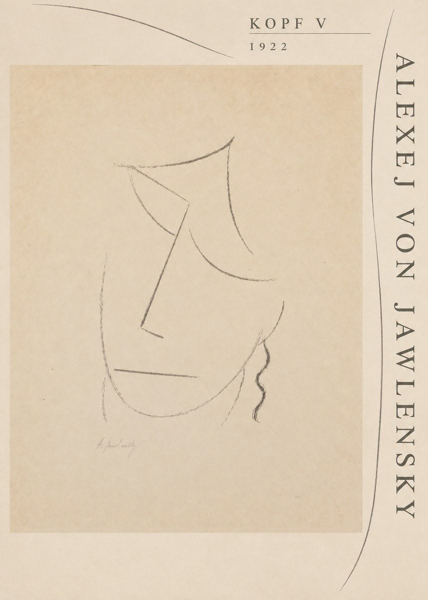 Alexej von Jawlensky Kopf V No5 - Plakat