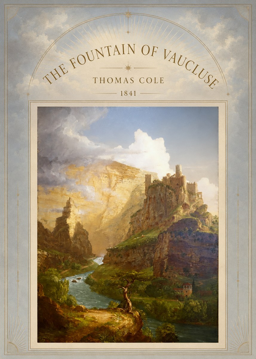 Thomas Cole The Fountain of Vaucluse I No3 - Plakat