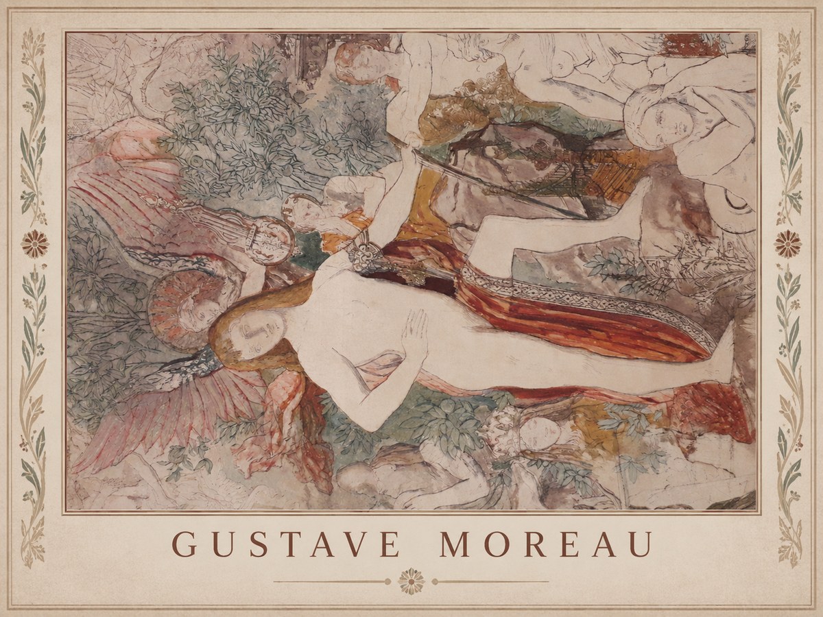 Gustave Moreau The Hymn to Beauty No1 - Plakat