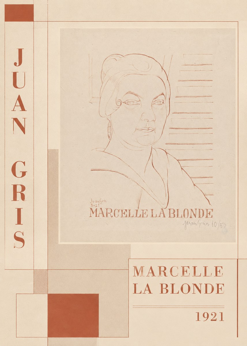 Juan Gris Marcelle La Blonde No3 - Plakat
