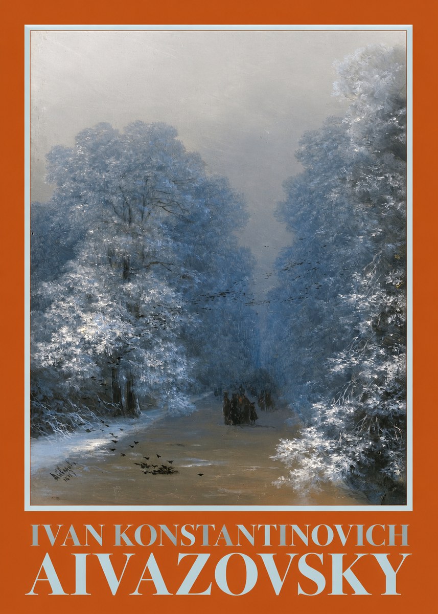 Ivan Konstantinovich Aivazovsky Winter Forest No3 - Plakat