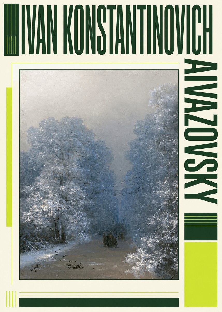 Ivan Konstantinovich Aivazovsky Winter Forest No6 - Plakat