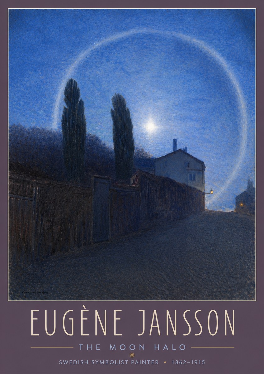 Eugène Jansson The Moon Halo No3 - Plakat