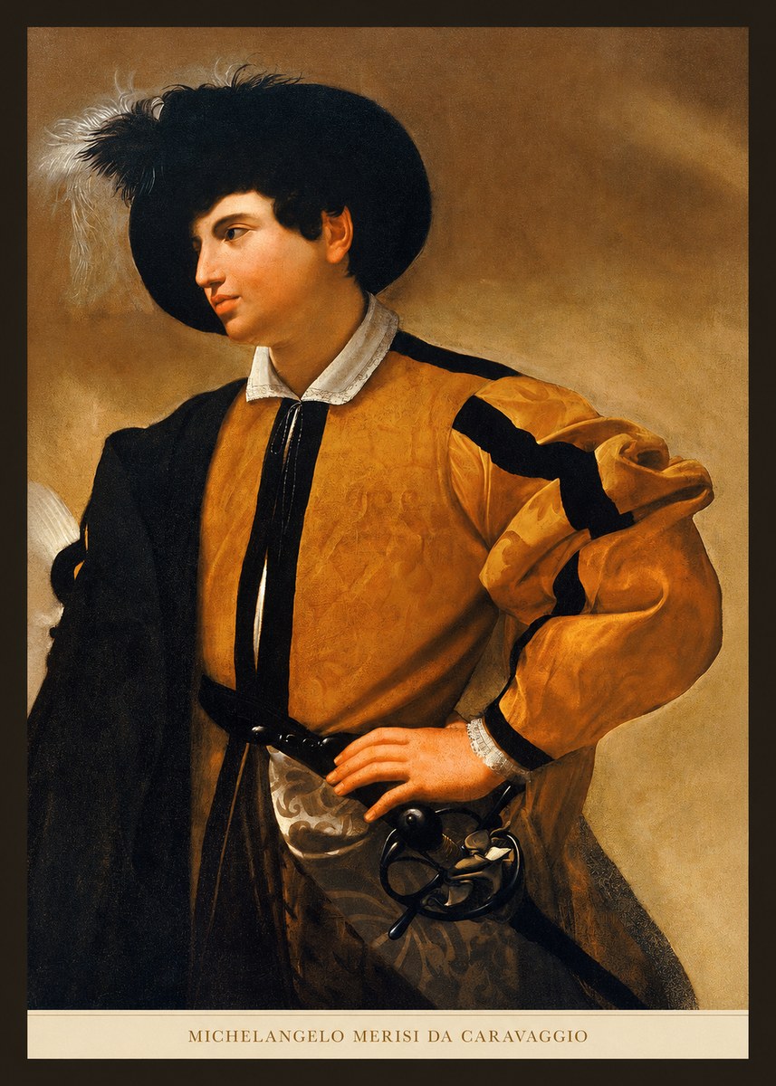 Michelangelo Merisi da Caravaggio Portrait of a Young Man No5 - Plakat