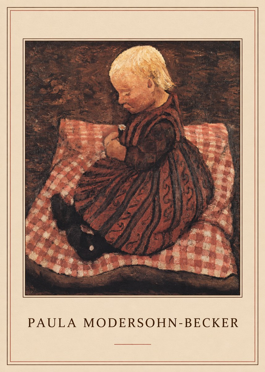 Paula Modersohn-Becker Girl with Flower No4 - Plakat