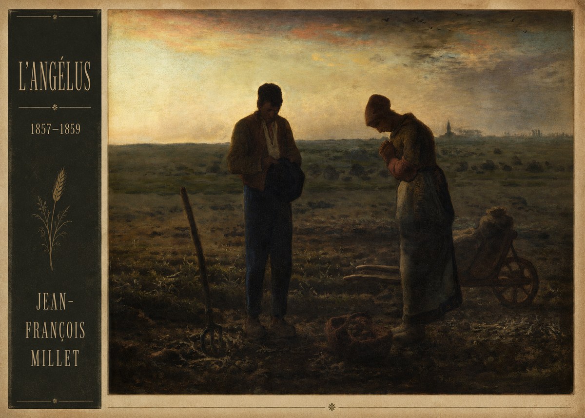 Jean-François Millet L'angélus III No2 - Plakat