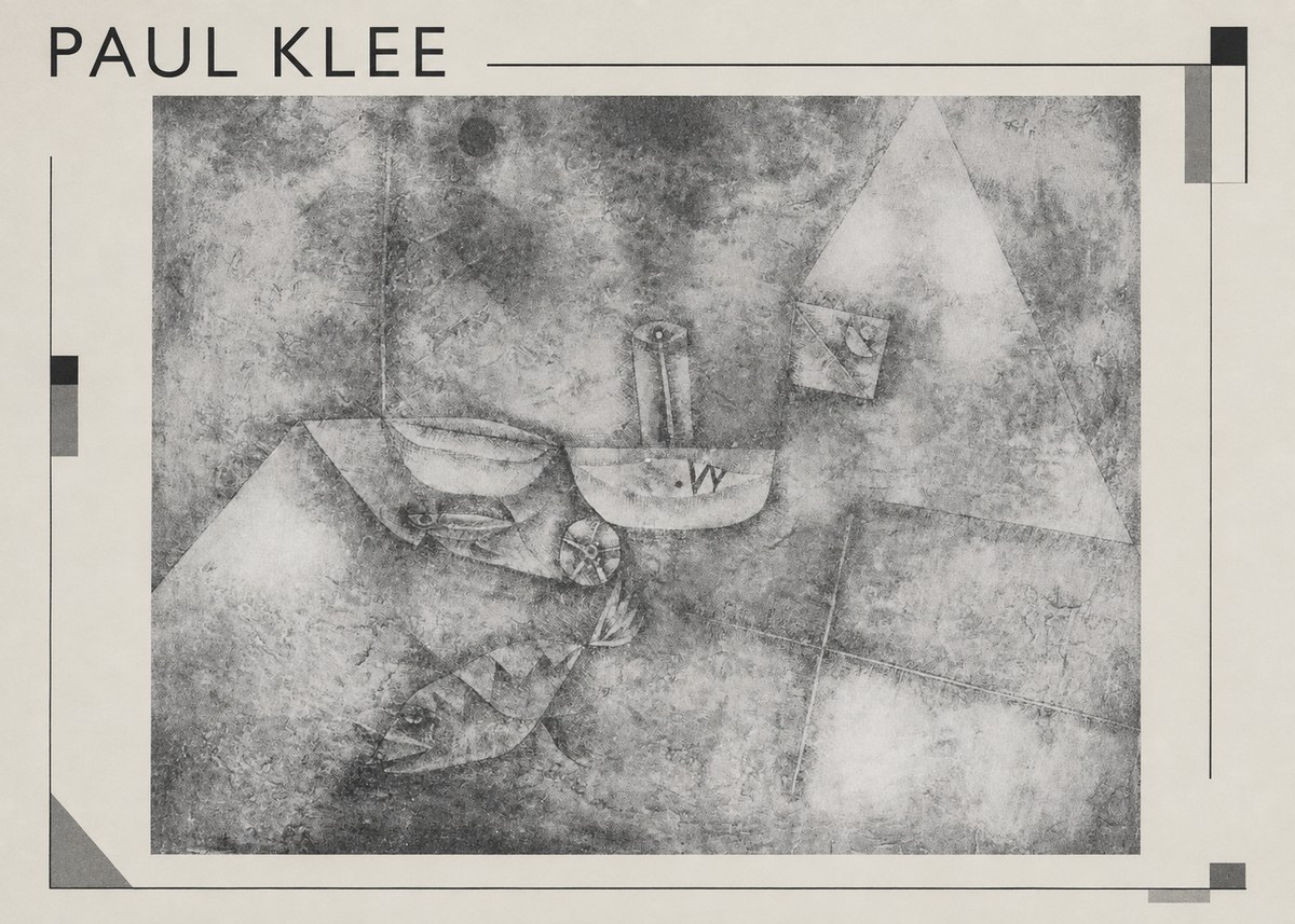 Paul Klee Boats at the Shore No1 - Plakat