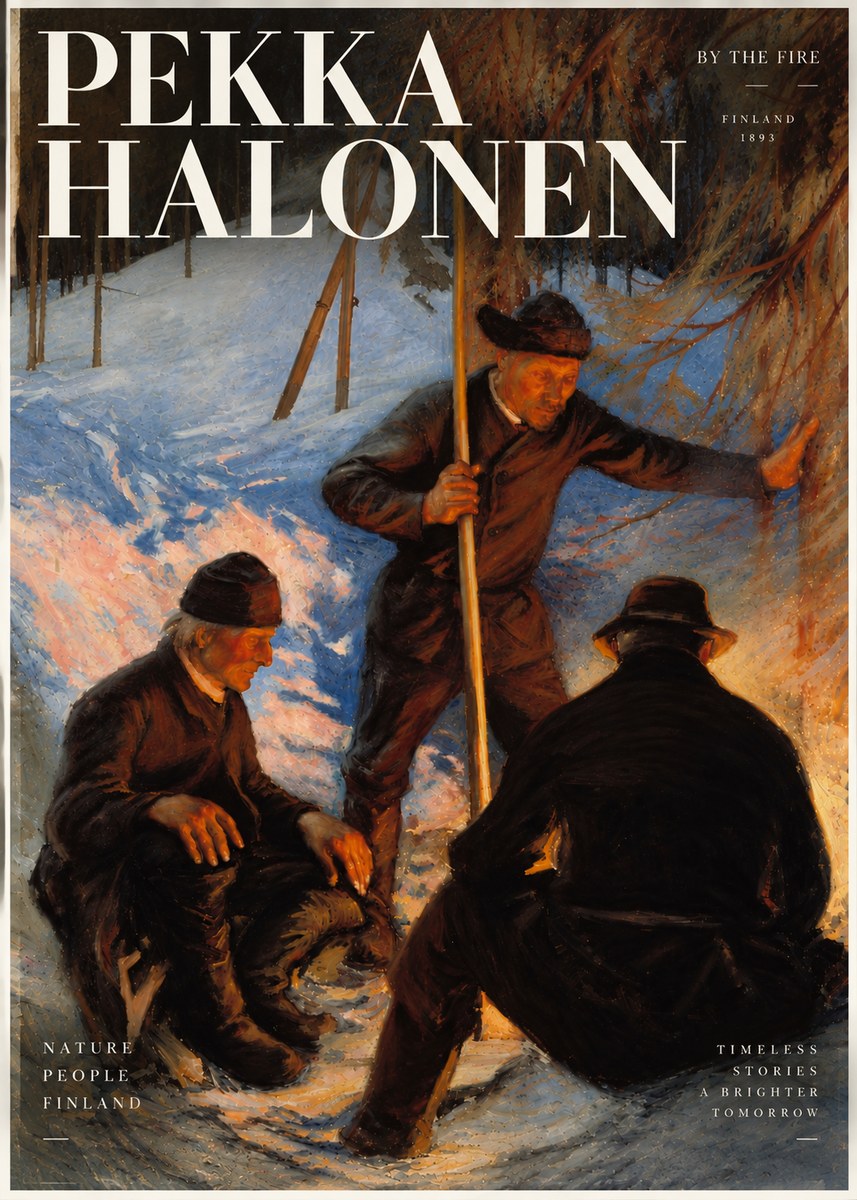 Pekka Halonen By the Fire No4 - Plakat