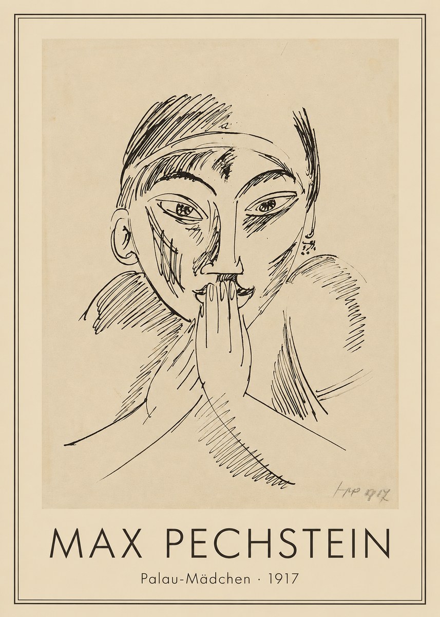 Max Pechstein Palau-mädchen No1 - Plakat