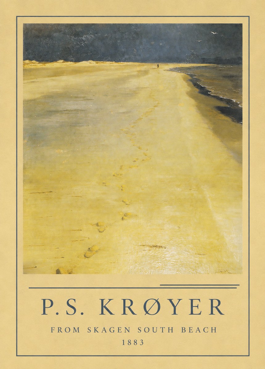 P.S. Krøyer From Skagen South Beach No1 - Plakat