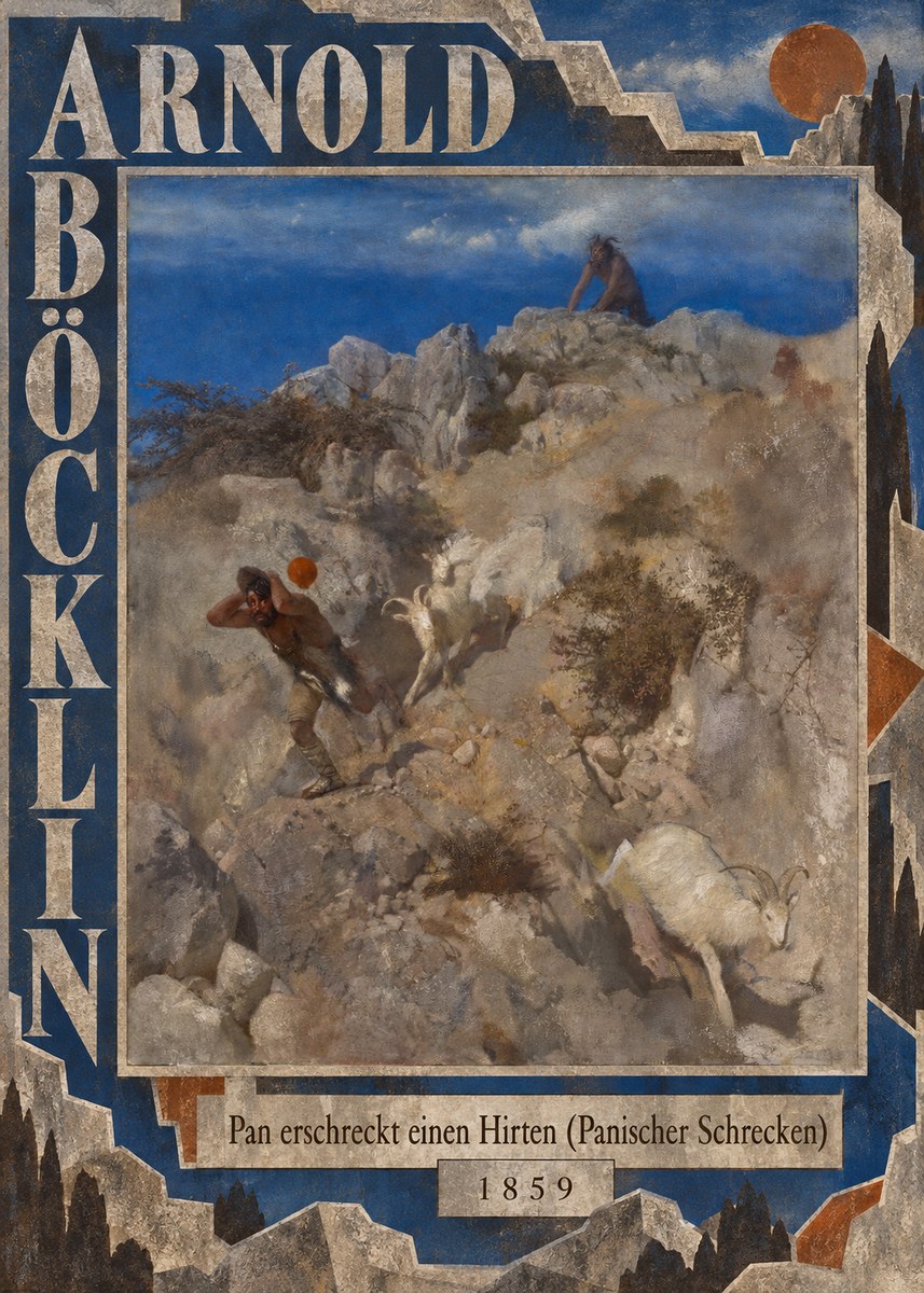 Arnold Böcklin Pan Erschreckt Einen Hirten (Panischer Schrecken) No5 - Plakat