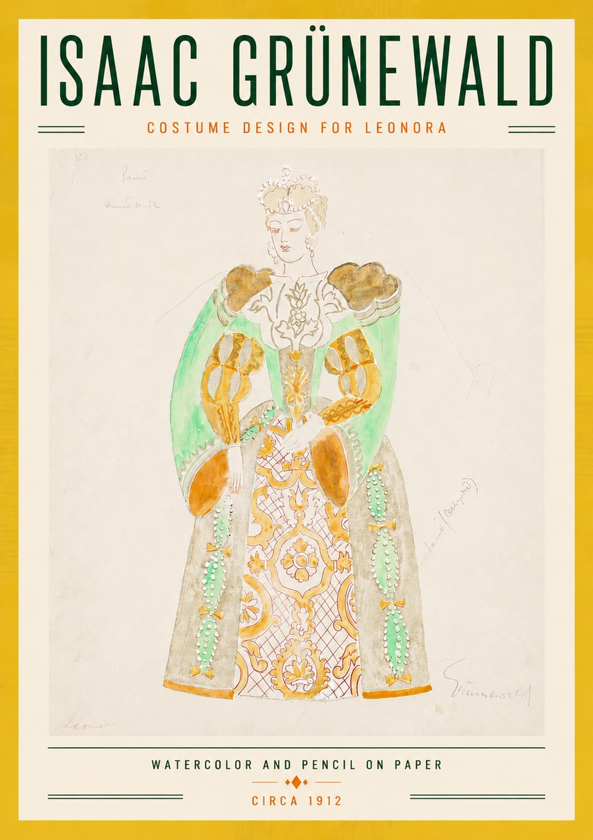 Isaac Grünewald Costume Design for Leonora No6 - Plakat