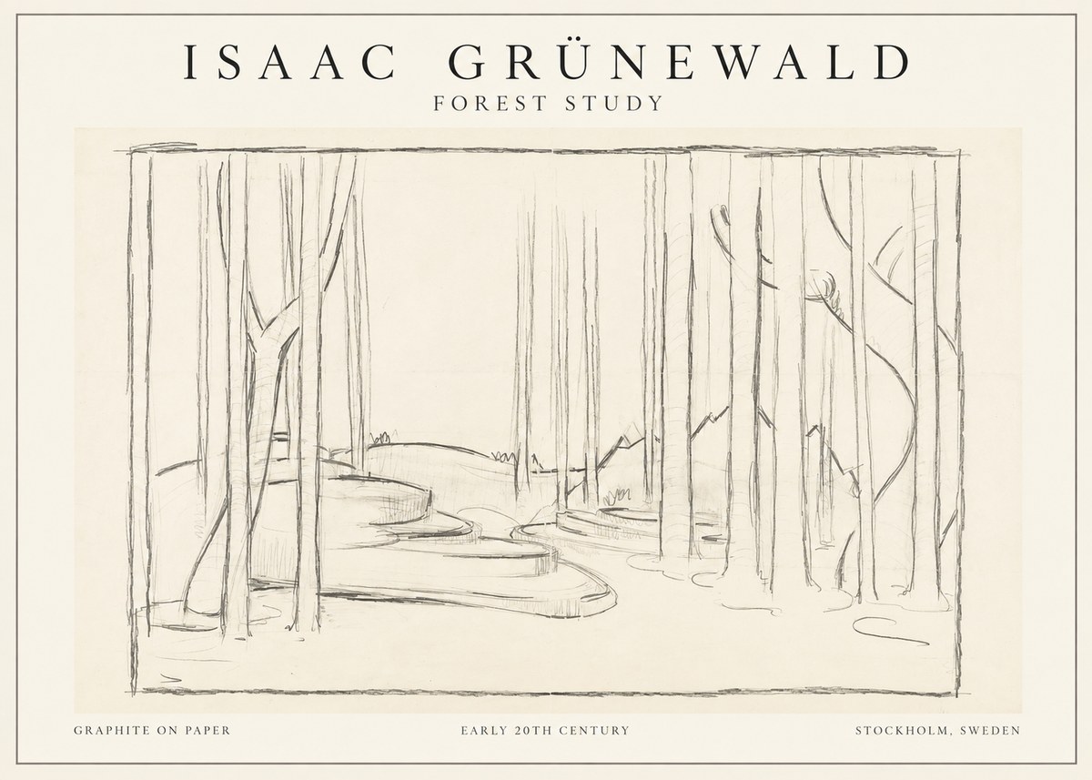 Isaac Grünewald Forest Path No2 - Plakat