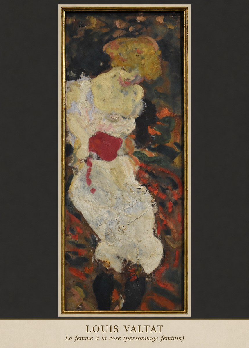 Louis Valtat La Femme À La Rose (Personnage Féminin) No5 - Plakat