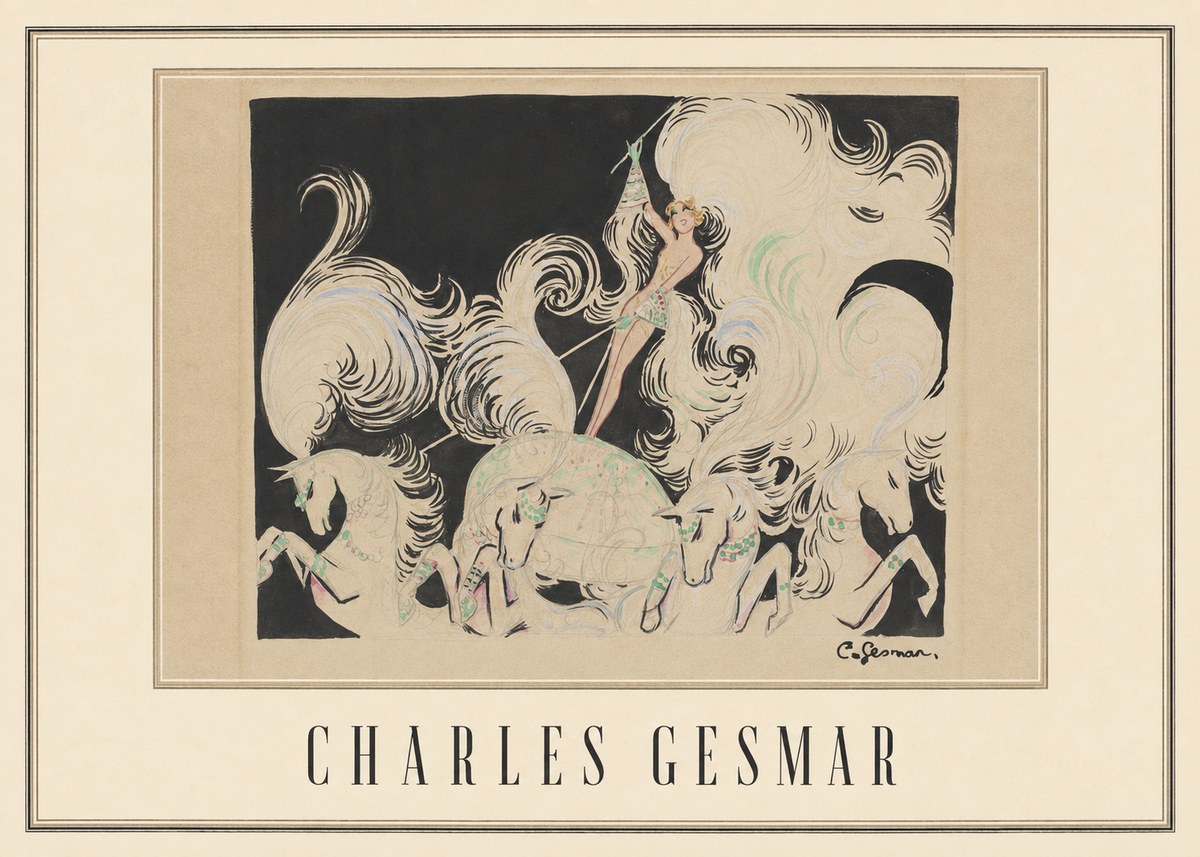 Charles Gesmar Art Deco Fantasy No4 - Plakat