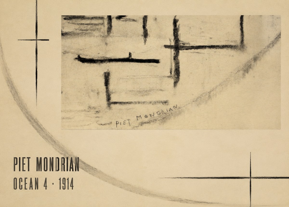 Piet Mondrian Ocean 4 No6 - Plakat