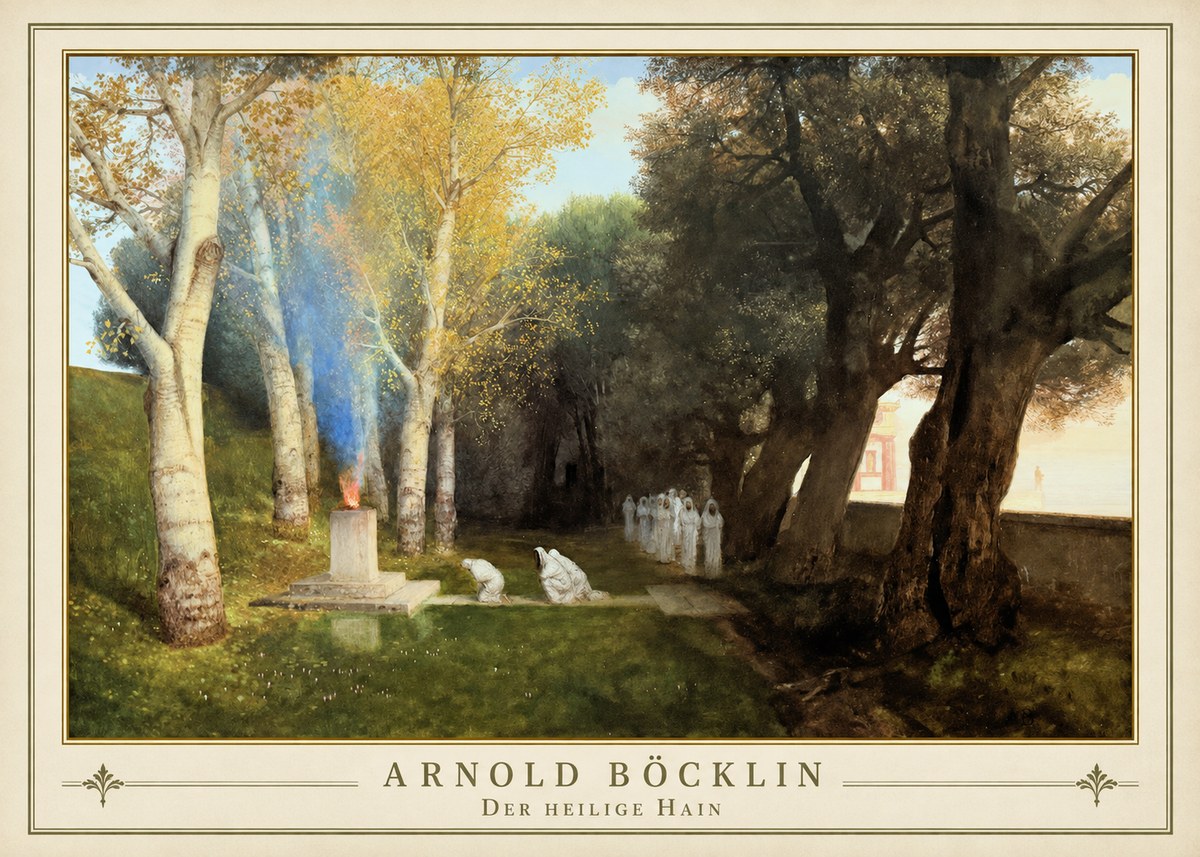 Arnold Böcklin Der Heilige Hain II No1 - Plakat