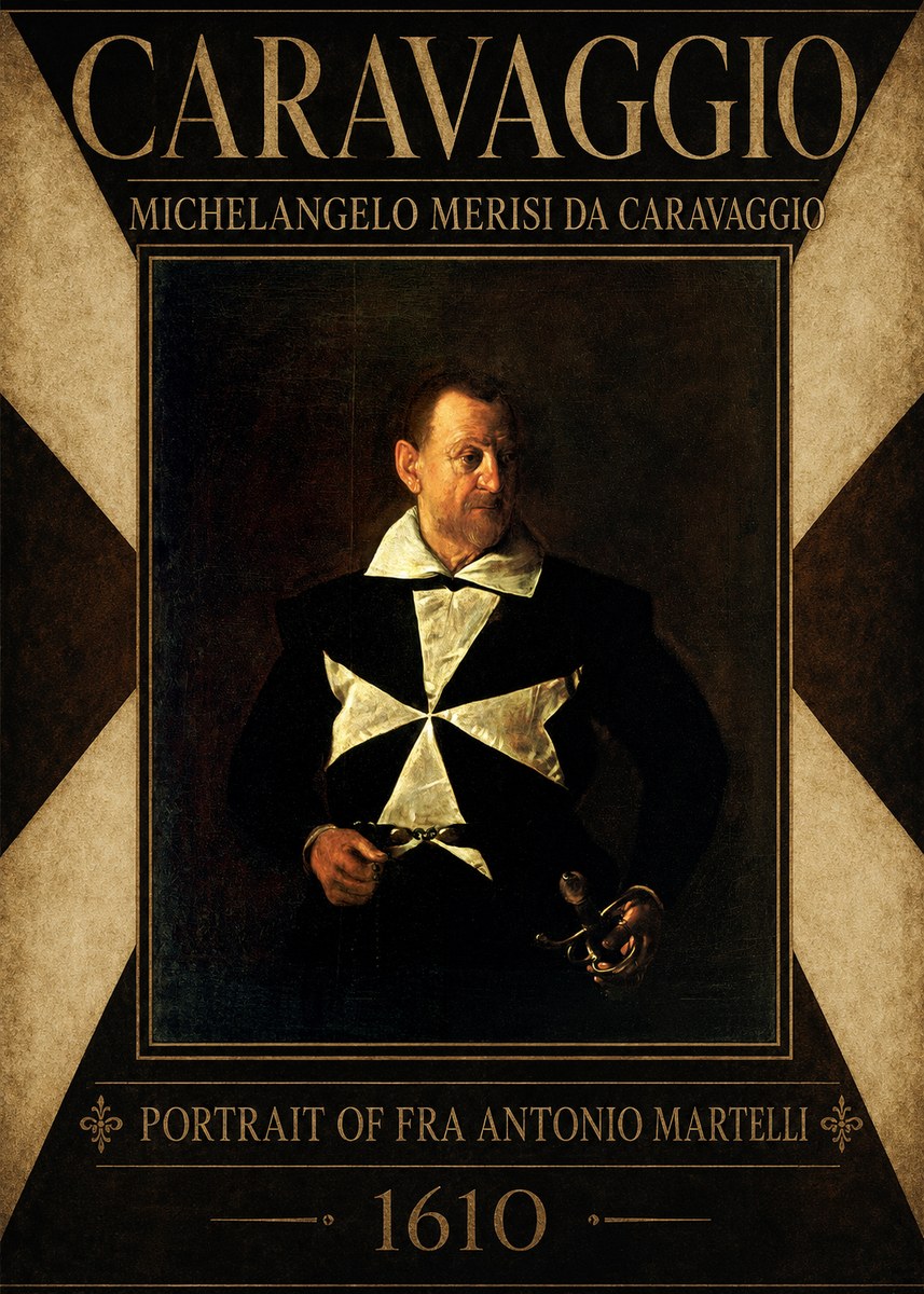 Michelangelo Merisi da Caravaggio Portrait of Fra Antonio Martelli No6 - Plakat