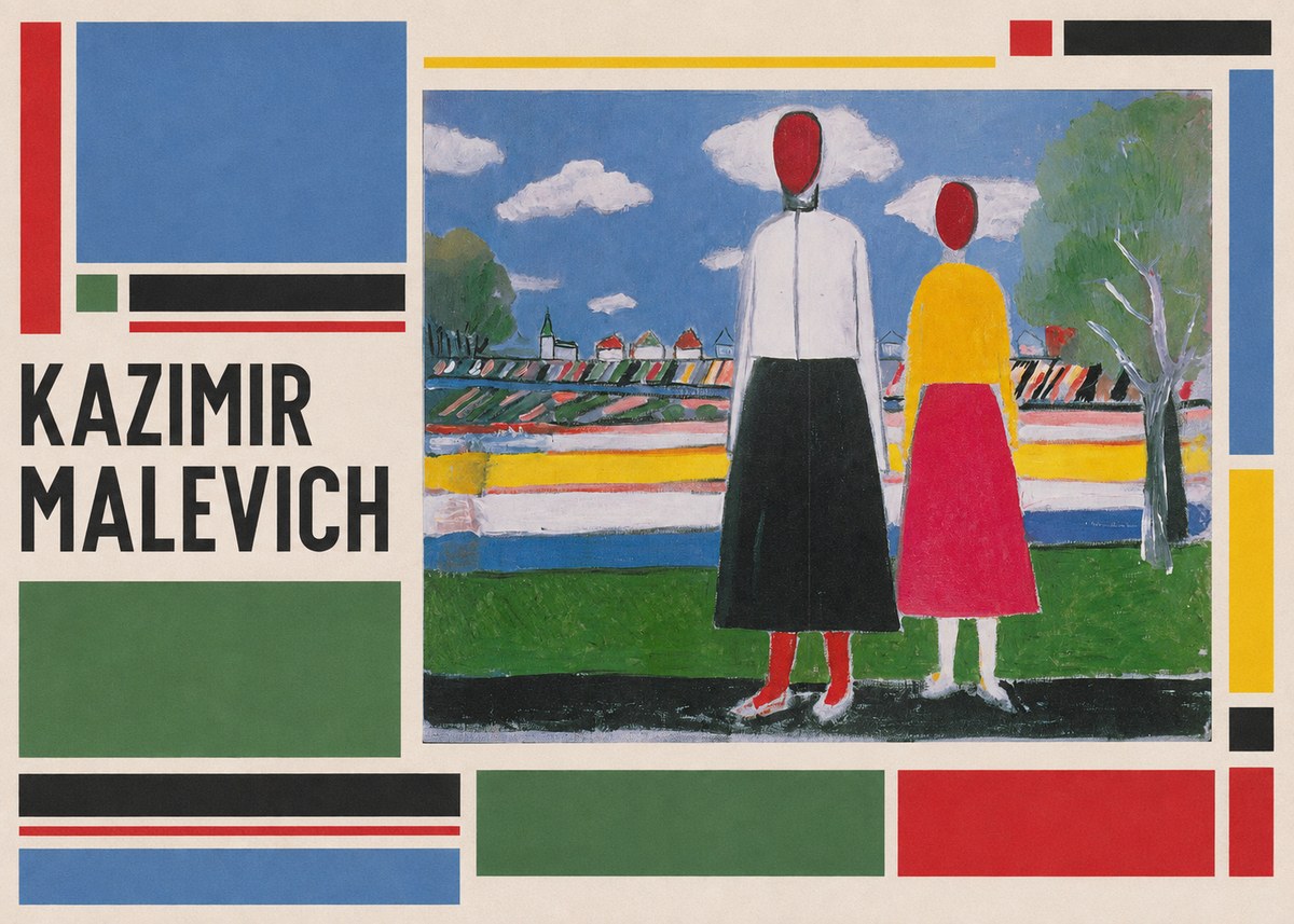Kazimir Malevich Two Figures No2 - Plakat