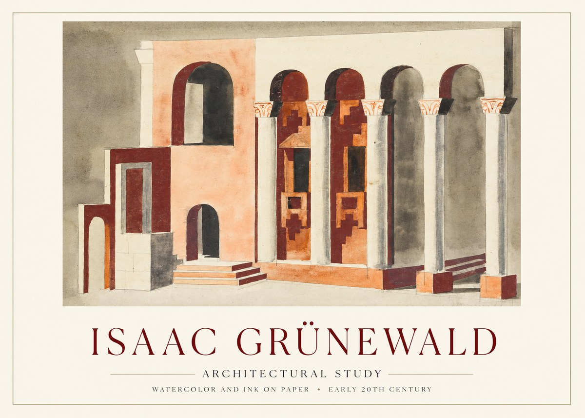 Isaac Grünewald Architectural Study I No1 - Plakat