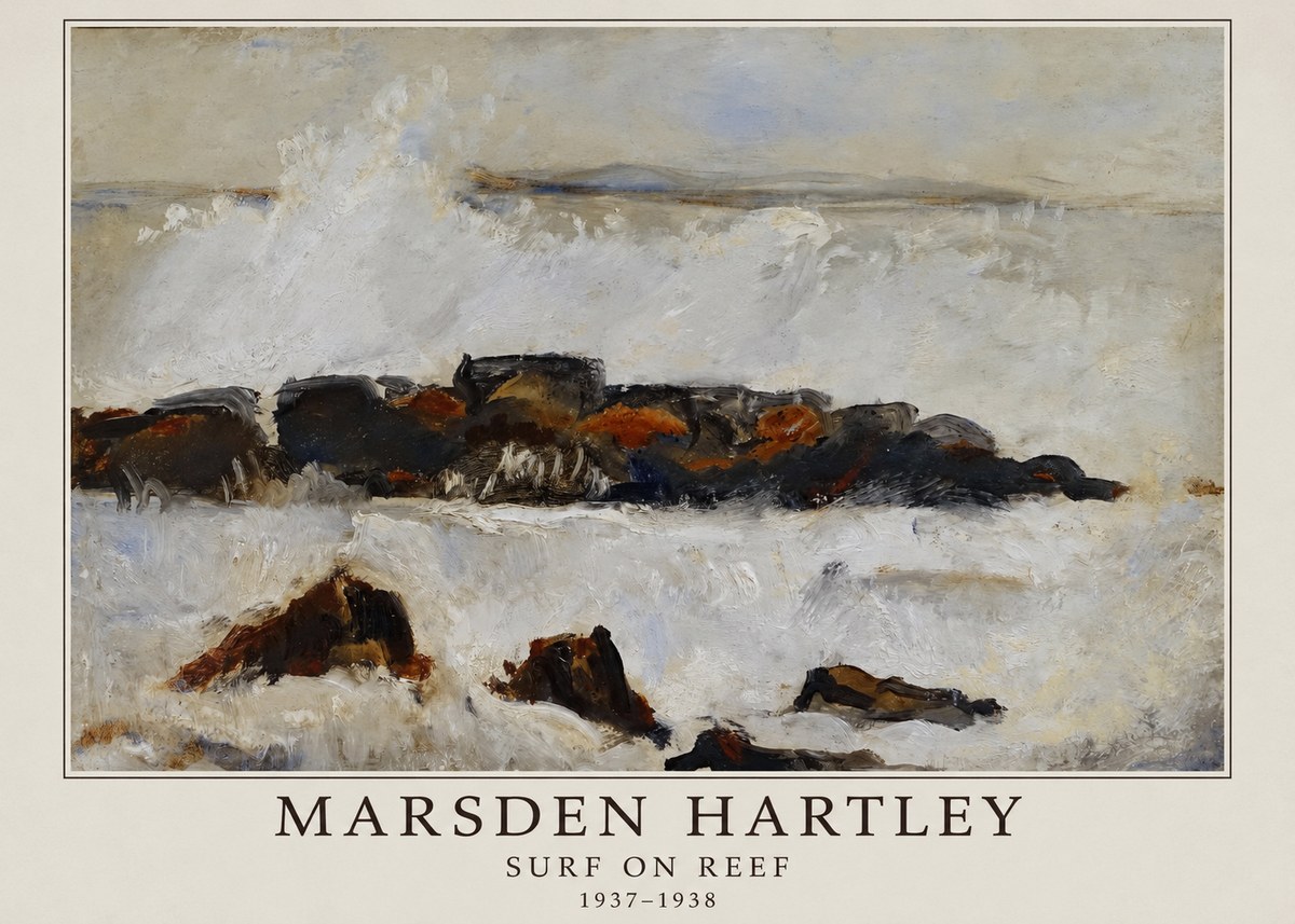 Marsden Hartley Surf on Reef No3 - Plakat