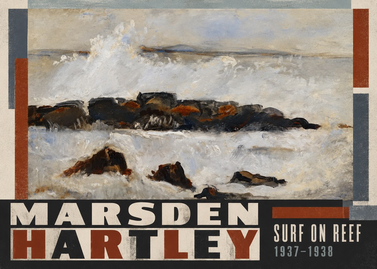 Marsden Hartley Surf on Reef No5 - Plakat